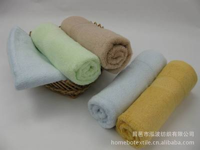 【供應優(yōu)質內銷竹纖維素色毛巾*毛圈部分100%竹纖維】價格,廠家,圖片,毛巾,昌邑市泓波紡織-